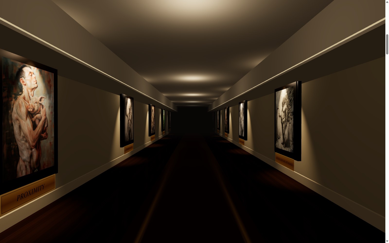 A walk-through 3D exhibition hall